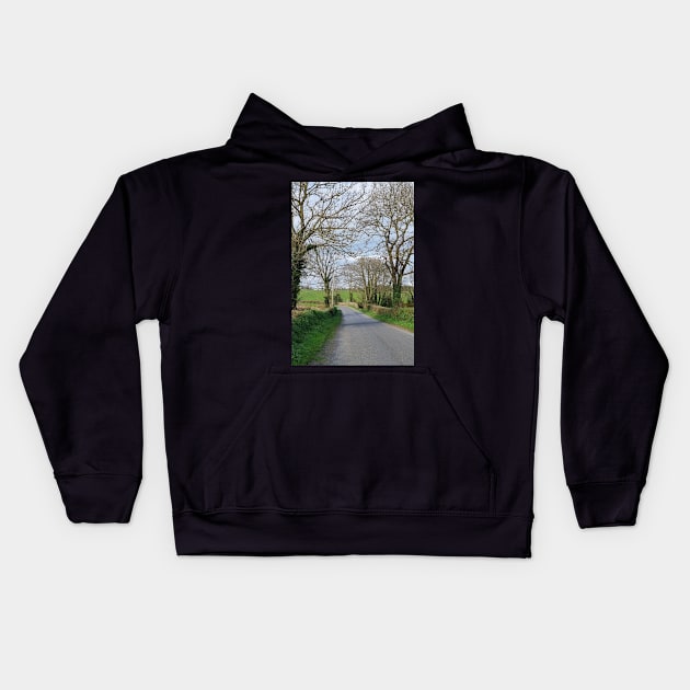 Irish country road 2 Kids Hoodie by honeythief